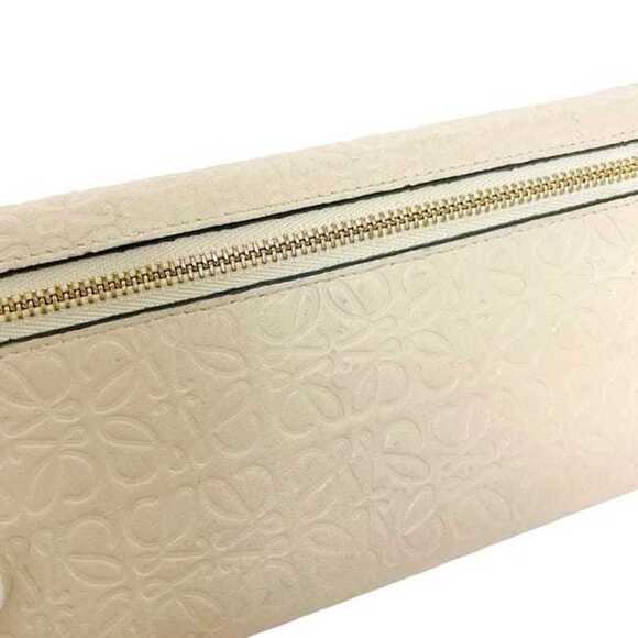 Loewe bi-fold long wallet ec-25157 beige Repeat Anagram 107.55.F11 leather 26... - Picture 10 of 11